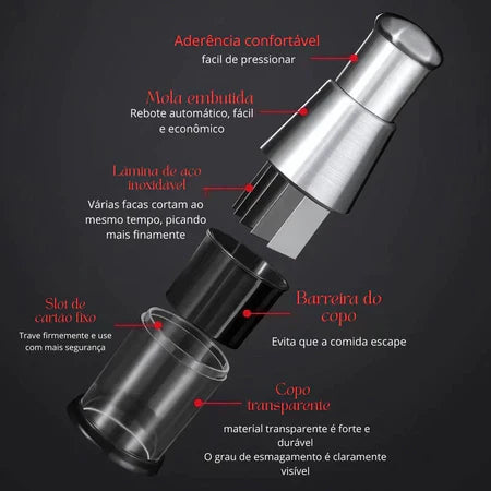 Inoxcut – Espremedor De Alho Manual Rápido e Sem Bagunça + Entrega grátis