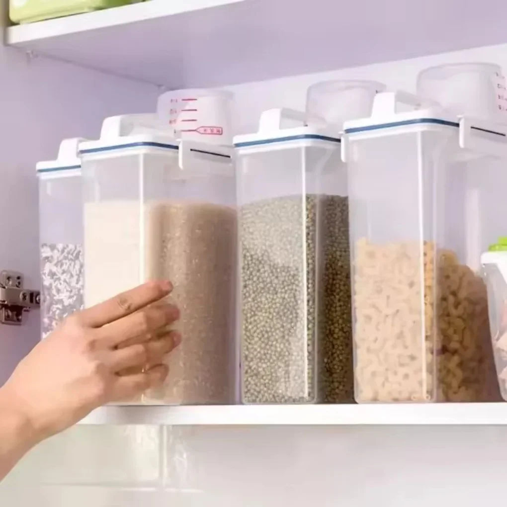 Potes Herméticos Com Medidor Integrado Para Alimentos e Condimentos - Entrega Grátis