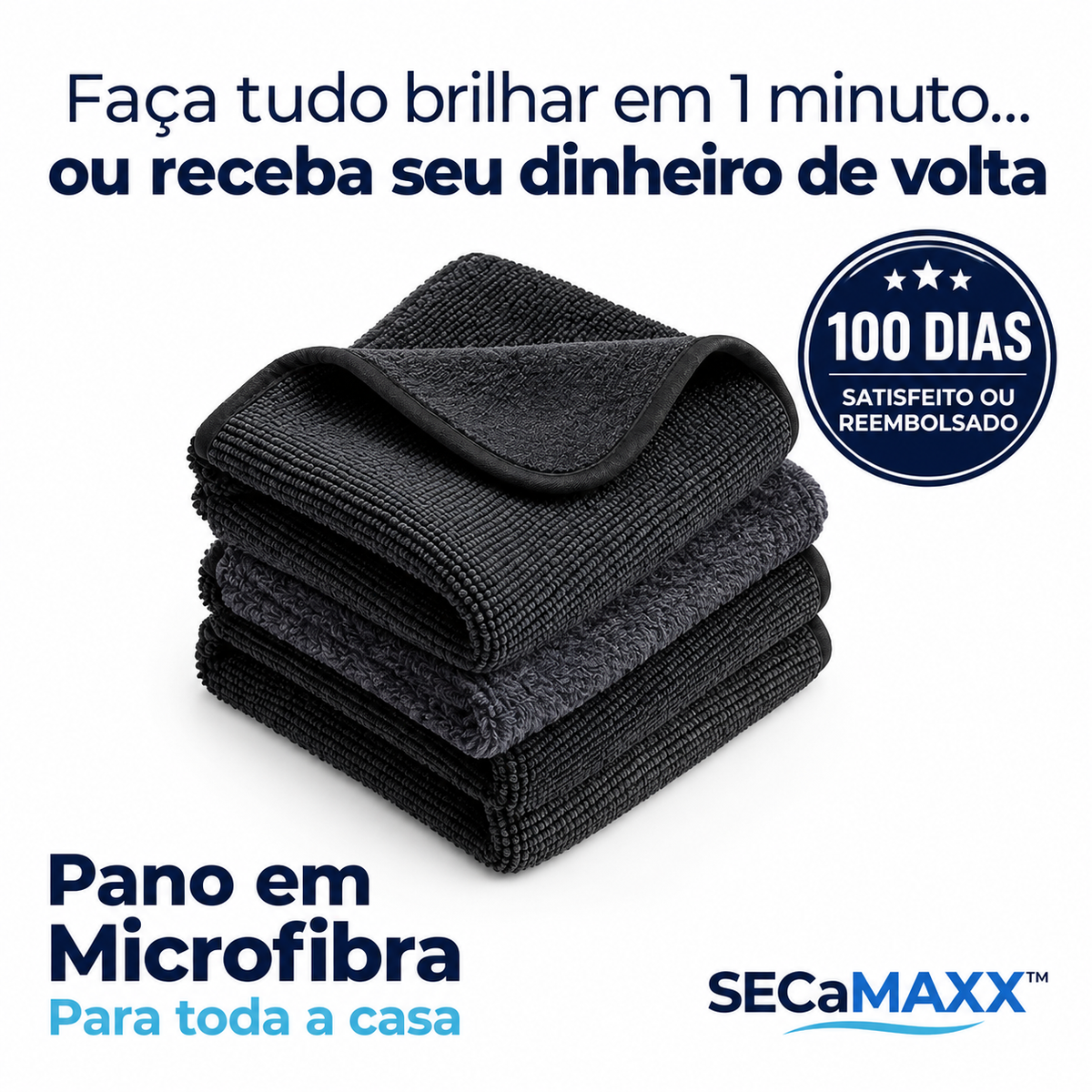 SecaMax™ — Limpa e Seca em Várias Superfícies