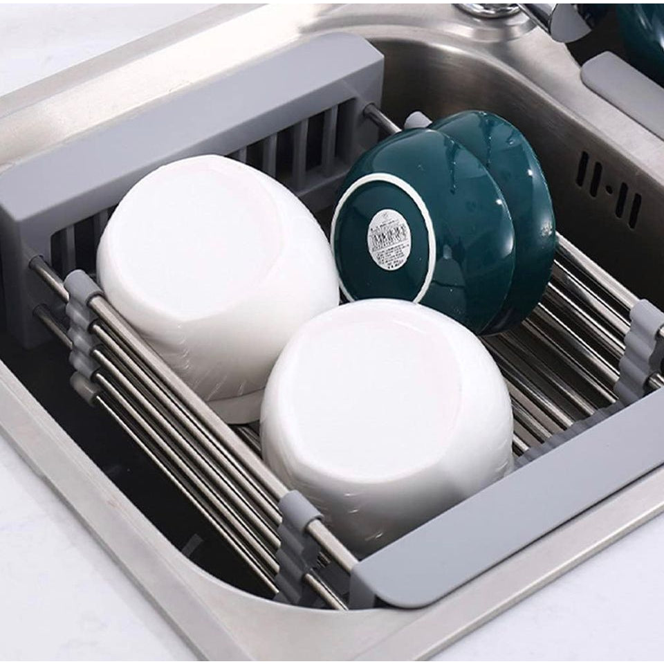 CestoFlex - Escorredor de Pia Ajustável em Inox para Cozinha - Entrega Grátis
