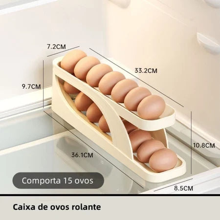 Ovolar - Organizador de Ovos com Rolagem Automática - Entrega Grátis
