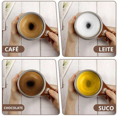 ShakeMix - Caneca Térmica Com Misturador De Bebidas Mixer - Entrega Grátis